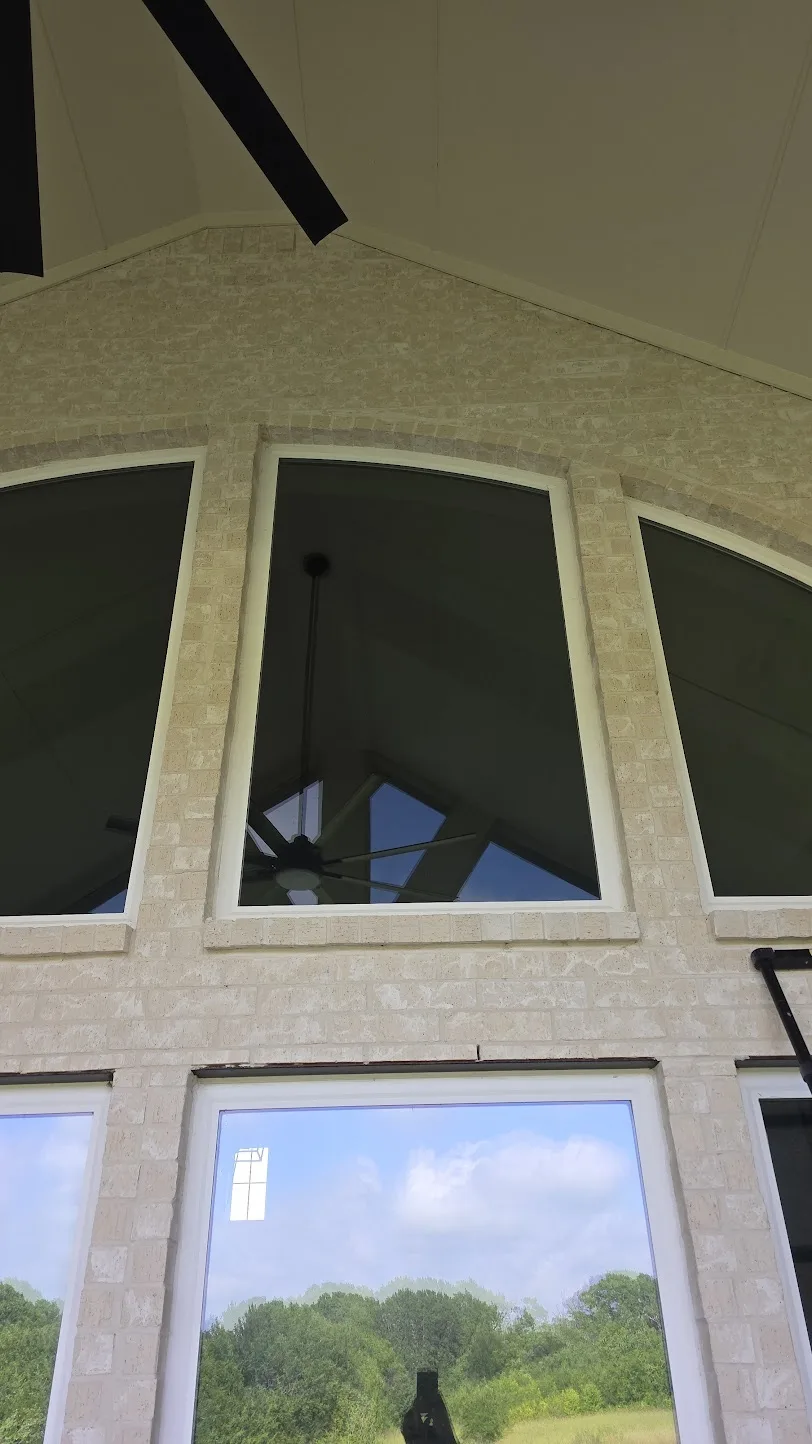Patio arched transom glass replacement in Legacy West area
